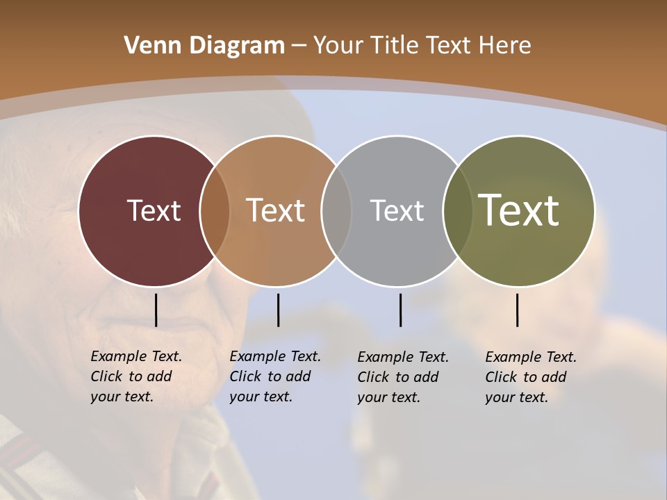 Smiling Handicap Golden Years PowerPoint Template
