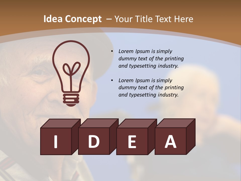 Smiling Handicap Golden Years PowerPoint Template