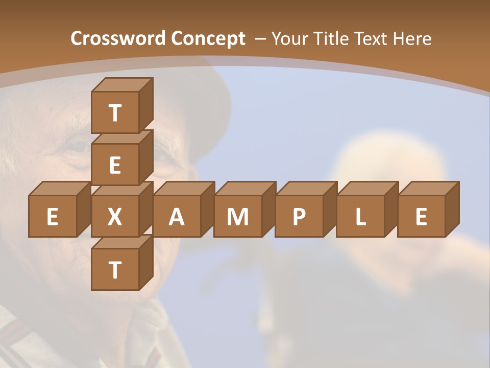 Smiling Handicap Golden Years PowerPoint Template