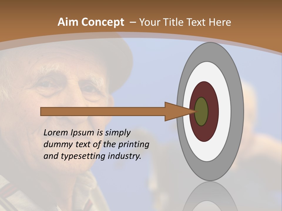 Smiling Handicap Golden Years PowerPoint Template