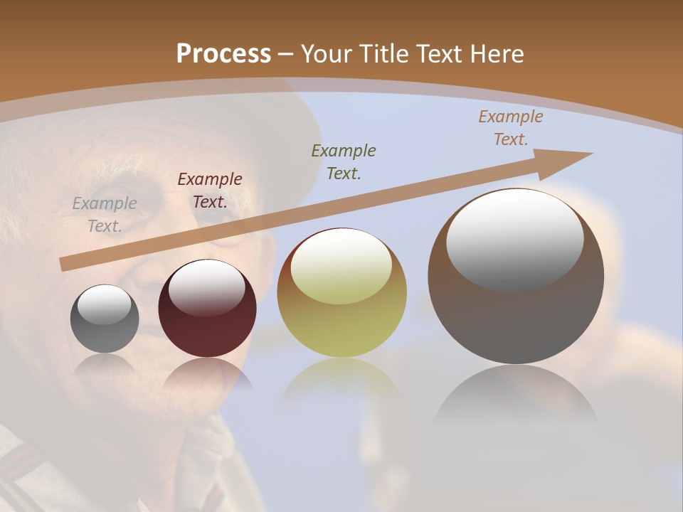 Smiling Handicap Golden Years PowerPoint Template