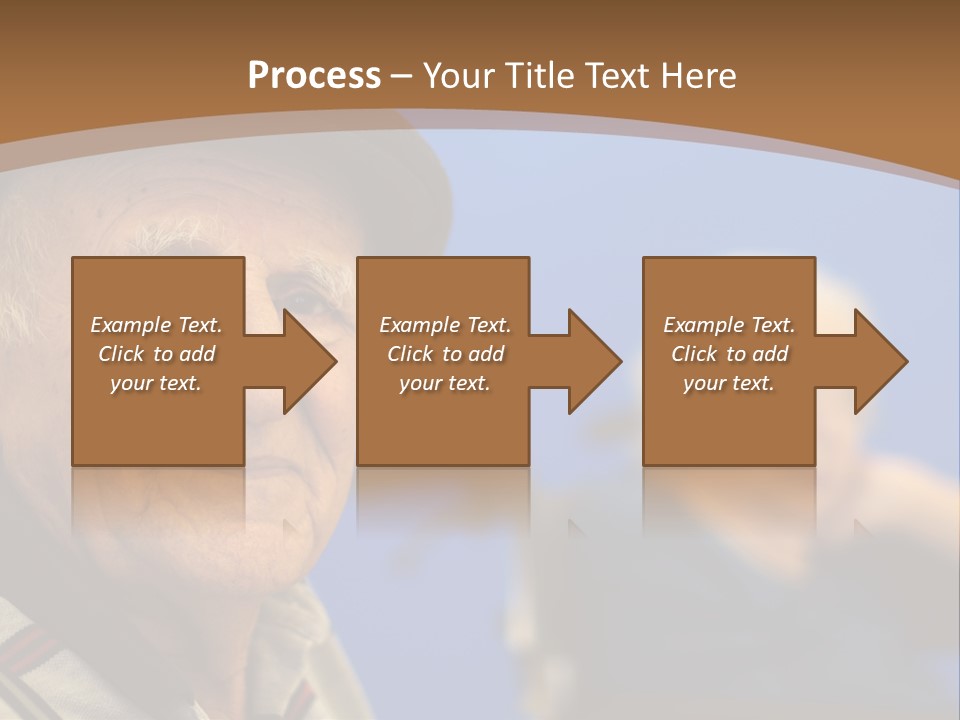 Smiling Handicap Golden Years PowerPoint Template