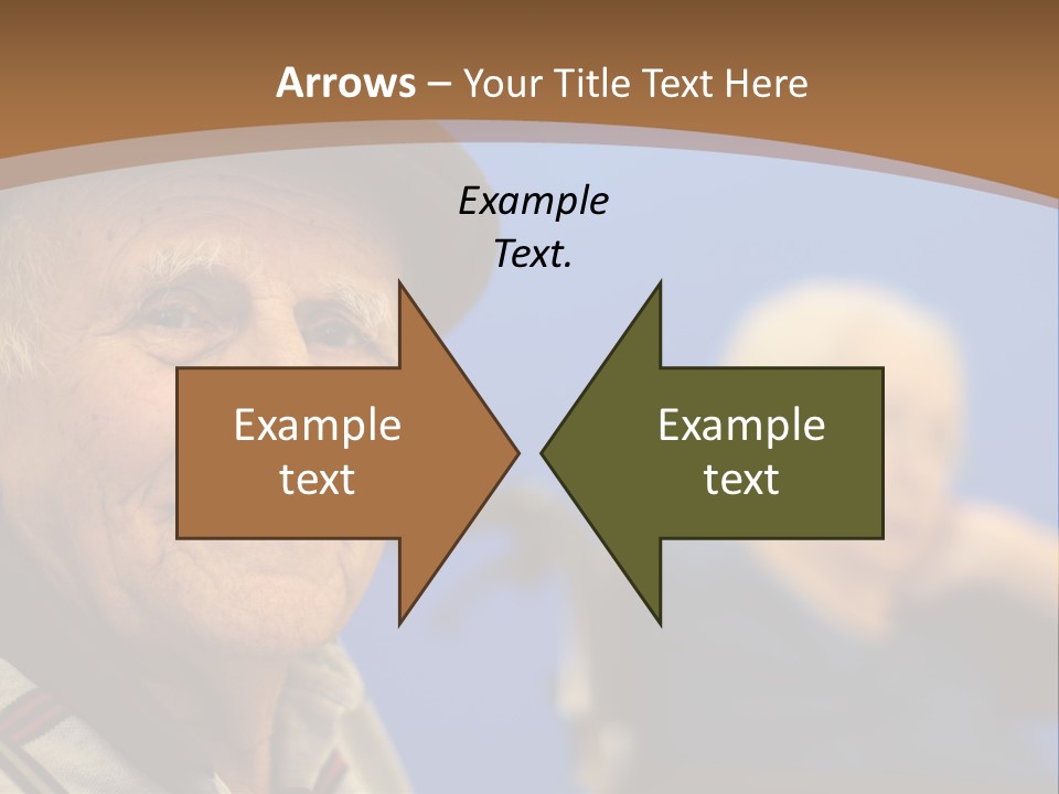 Smiling Handicap Golden Years PowerPoint Template