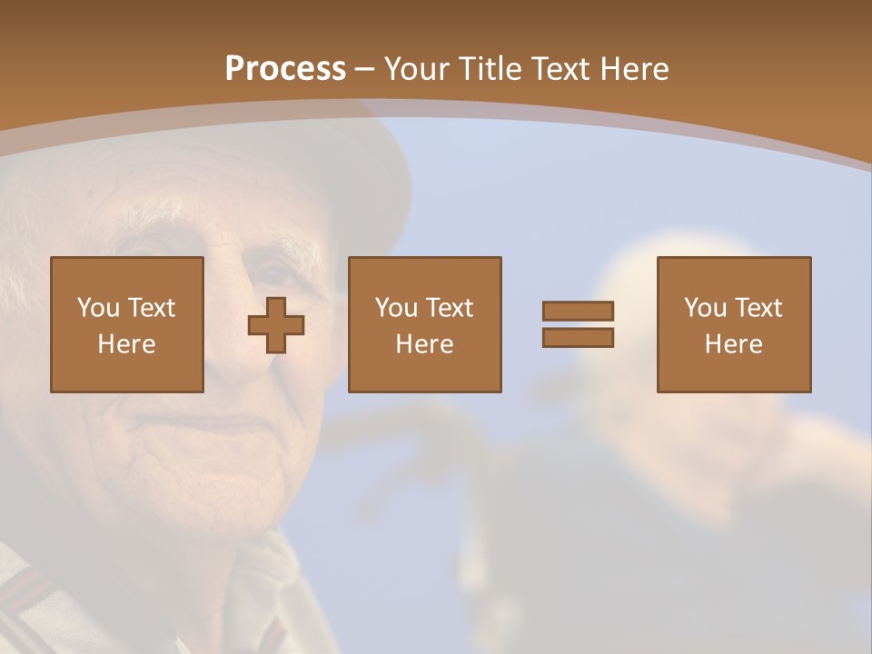Smiling Handicap Golden Years PowerPoint Template