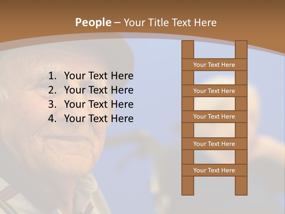 Smiling Handicap Golden Years PowerPoint Template