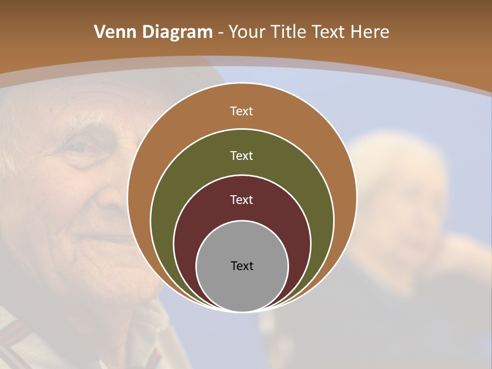 Smiling Handicap Golden Years PowerPoint Template