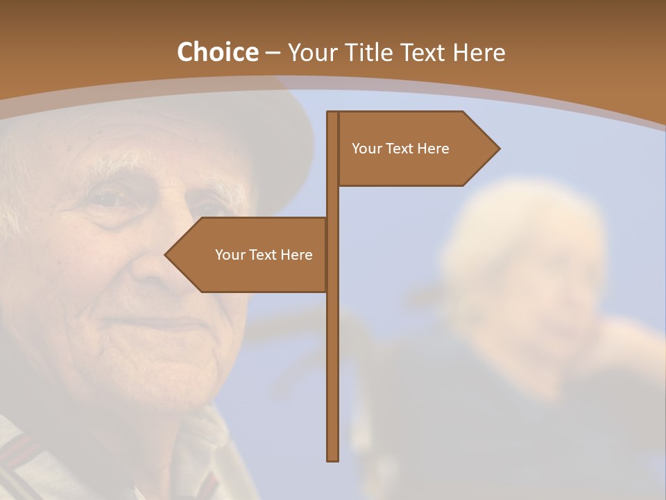 Smiling Handicap Golden Years PowerPoint Template