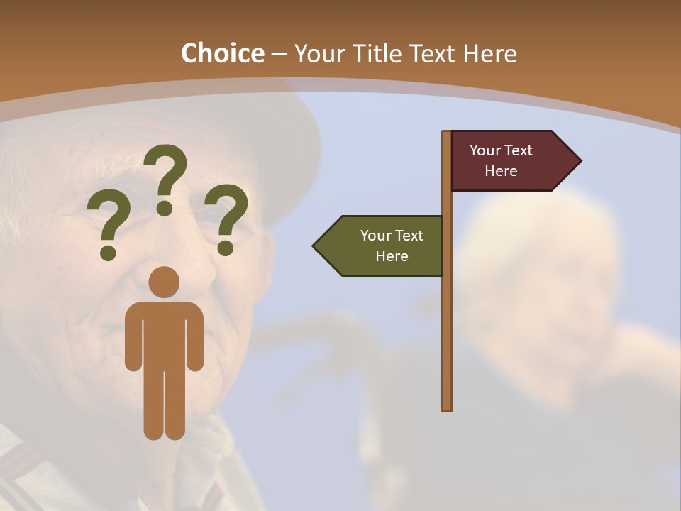 Smiling Handicap Golden Years PowerPoint Template