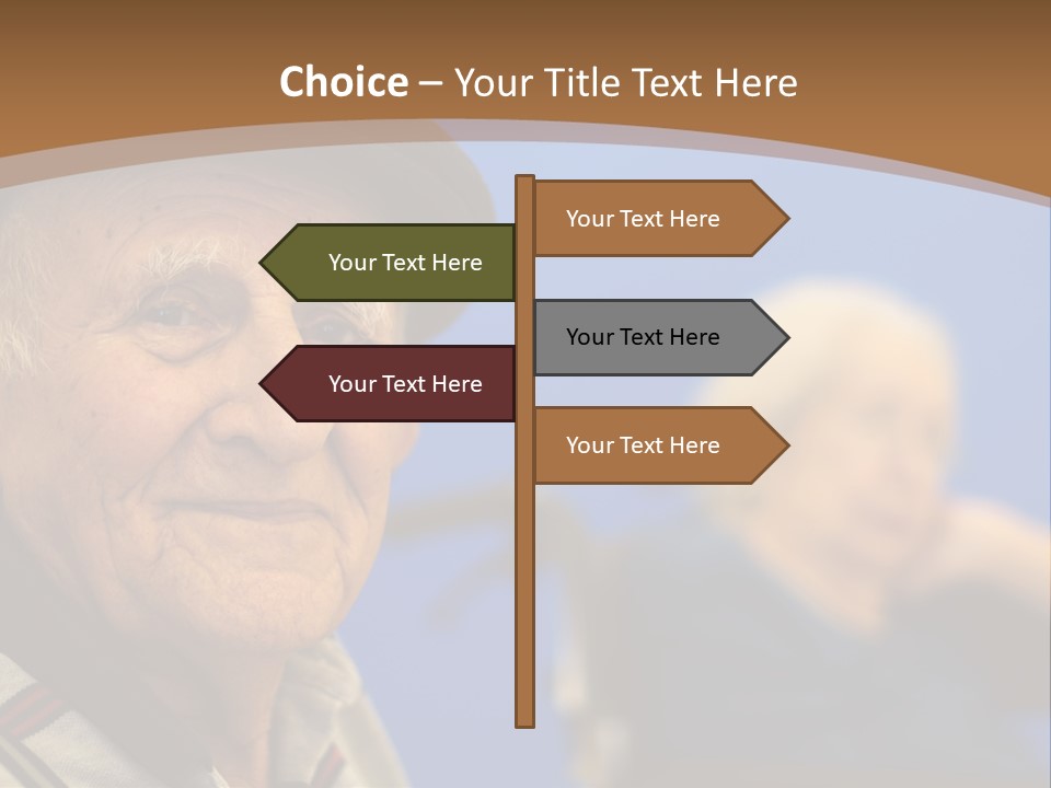 Smiling Handicap Golden Years PowerPoint Template