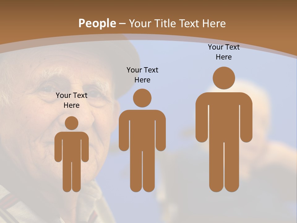 Smiling Handicap Golden Years PowerPoint Template