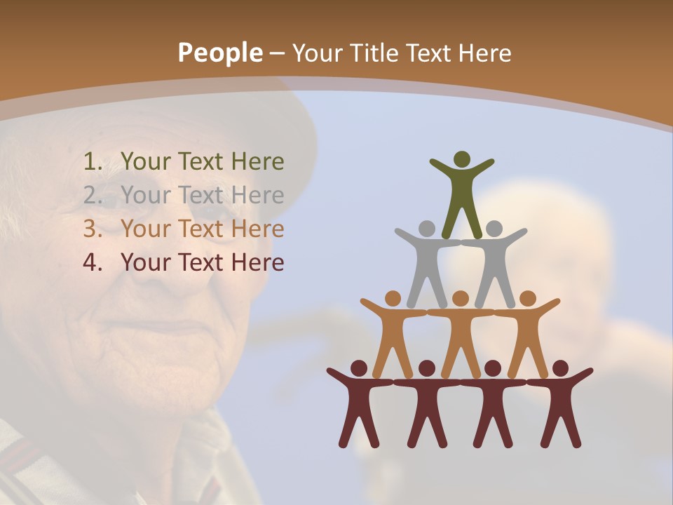 Smiling Handicap Golden Years PowerPoint Template