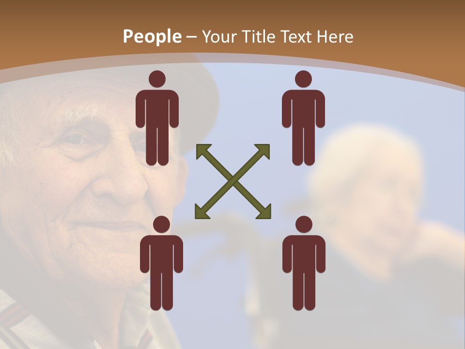 Smiling Handicap Golden Years PowerPoint Template