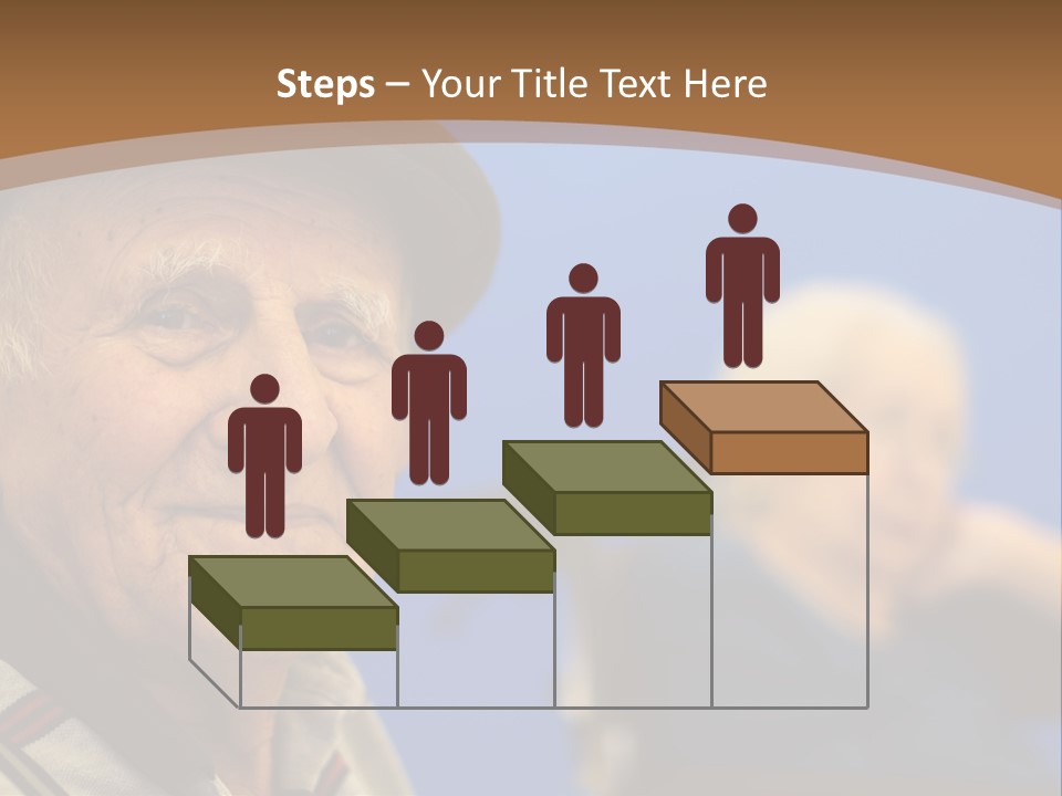 Smiling Handicap Golden Years PowerPoint Template