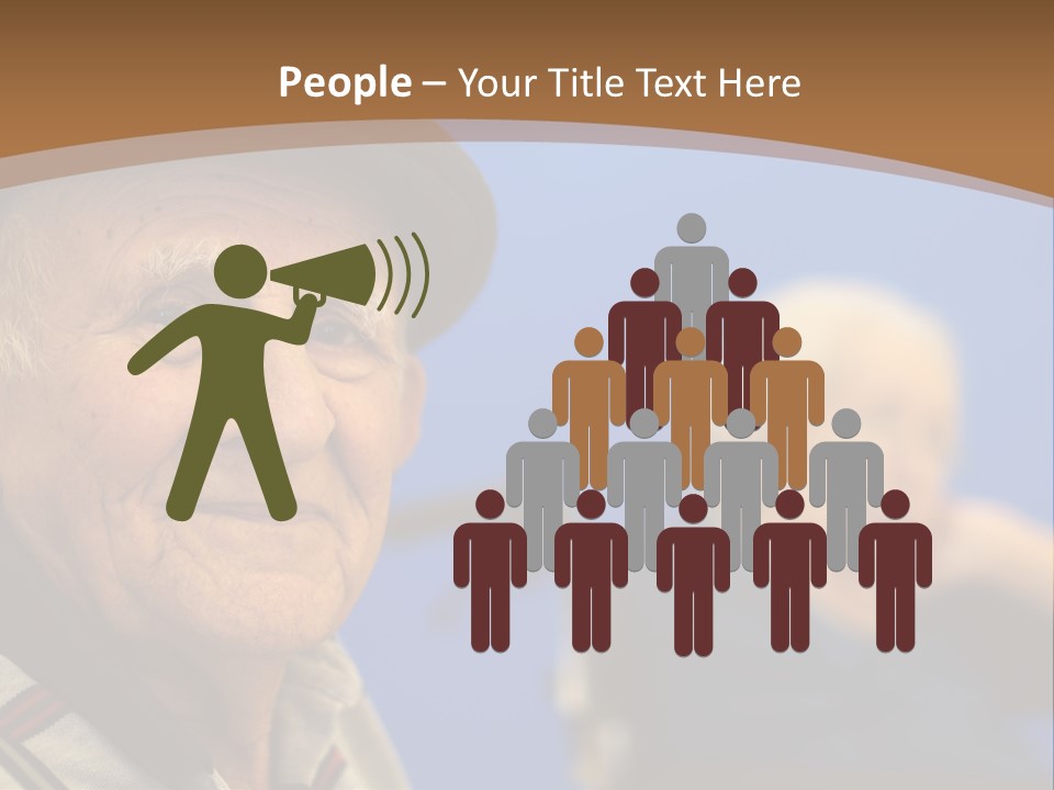 Smiling Handicap Golden Years PowerPoint Template