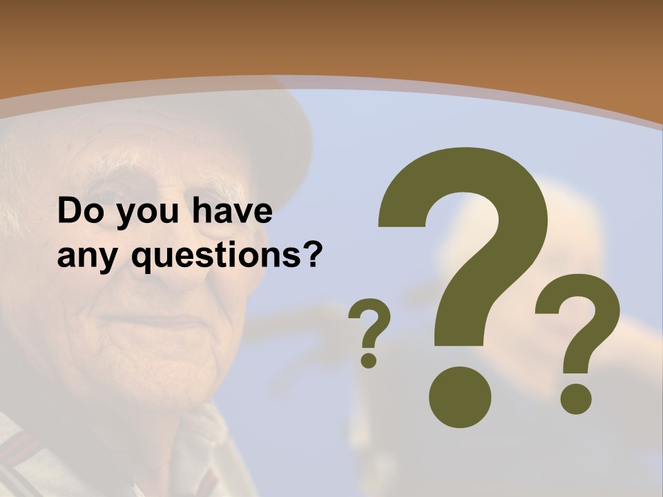 Smiling Handicap Golden Years PowerPoint Template