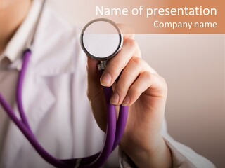 Medicine Using Hand PowerPoint Template