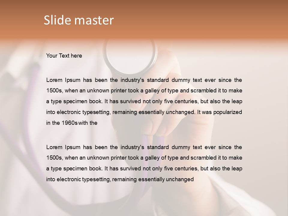 Medicine Using Hand PowerPoint Template