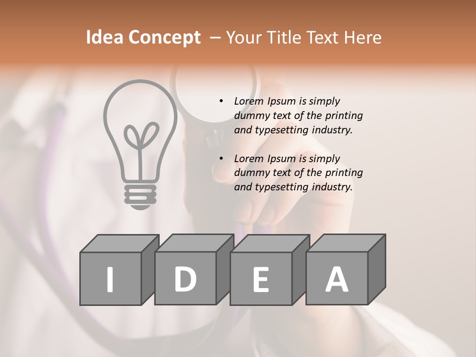 Medicine Using Hand PowerPoint Template