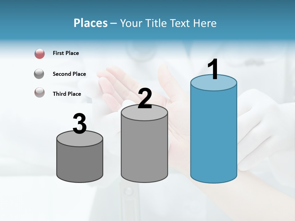 A Doctor Holding A Patient's Hand With A Stethoscope PowerPoint Template