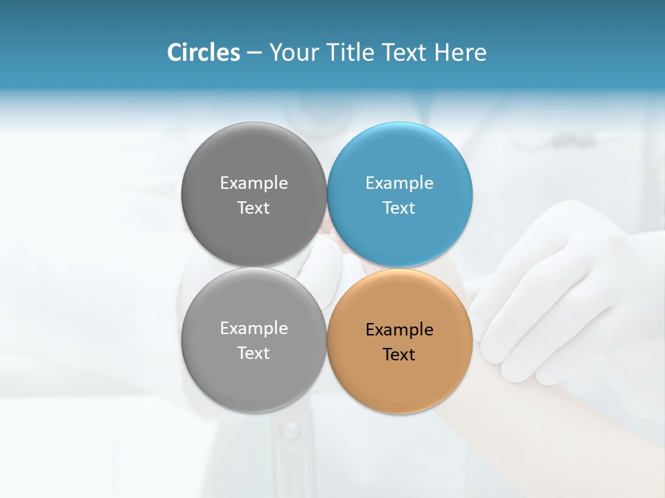 A Doctor Holding A Patient's Hand With A Stethoscope PowerPoint Template