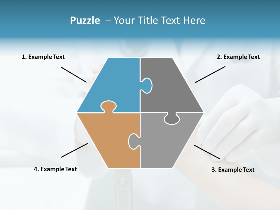 A Doctor Holding A Patient's Hand With A Stethoscope PowerPoint Template