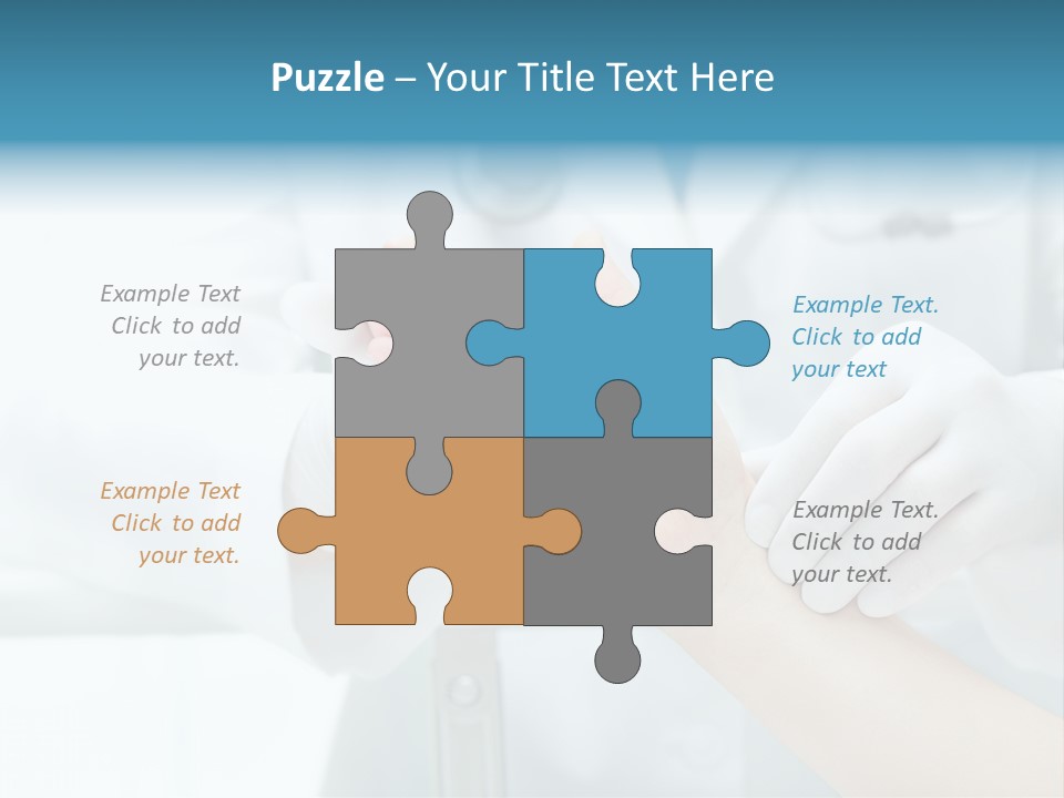 A Doctor Holding A Patient's Hand With A Stethoscope PowerPoint Template