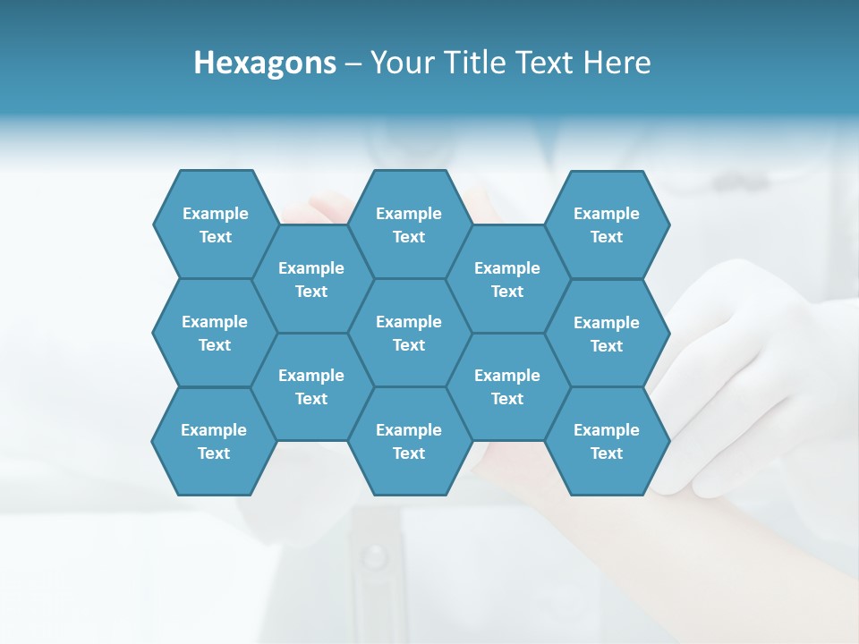 A Doctor Holding A Patient's Hand With A Stethoscope PowerPoint Template