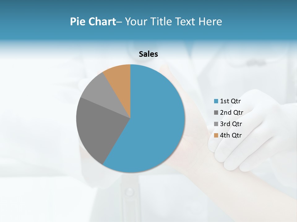 A Doctor Holding A Patient's Hand With A Stethoscope PowerPoint Template