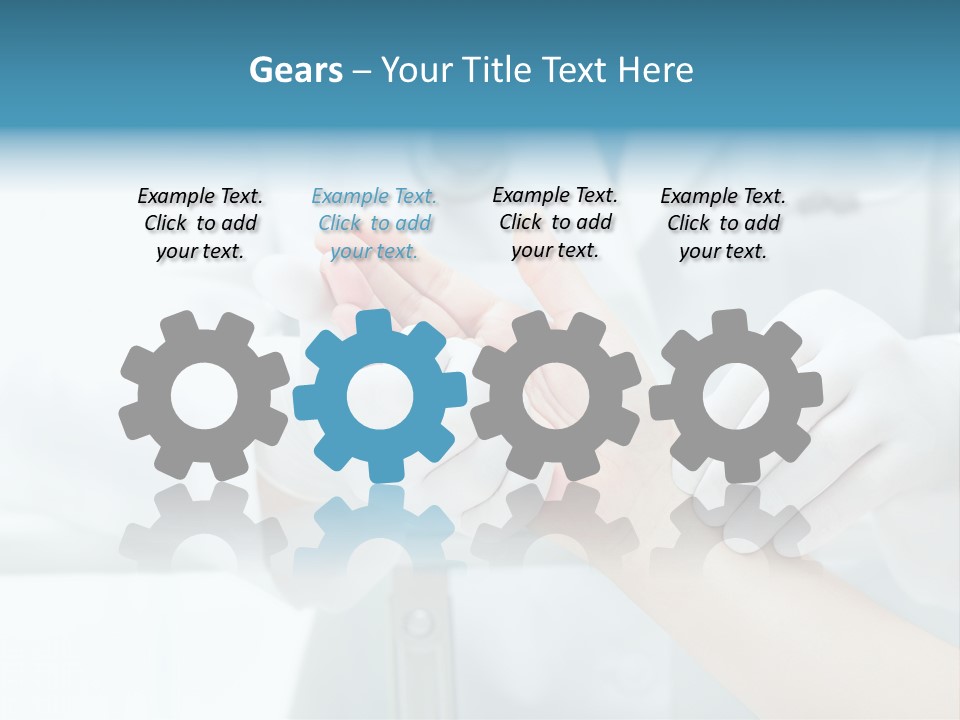 A Doctor Holding A Patient's Hand With A Stethoscope PowerPoint Template