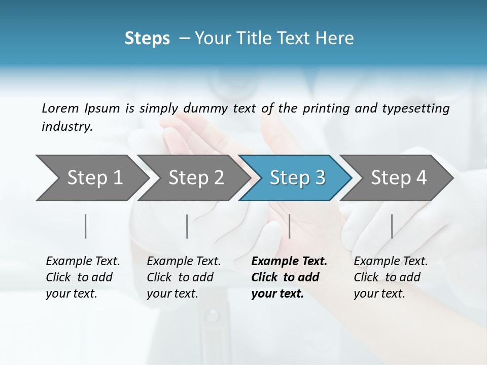 A Doctor Holding A Patient's Hand With A Stethoscope PowerPoint Template
