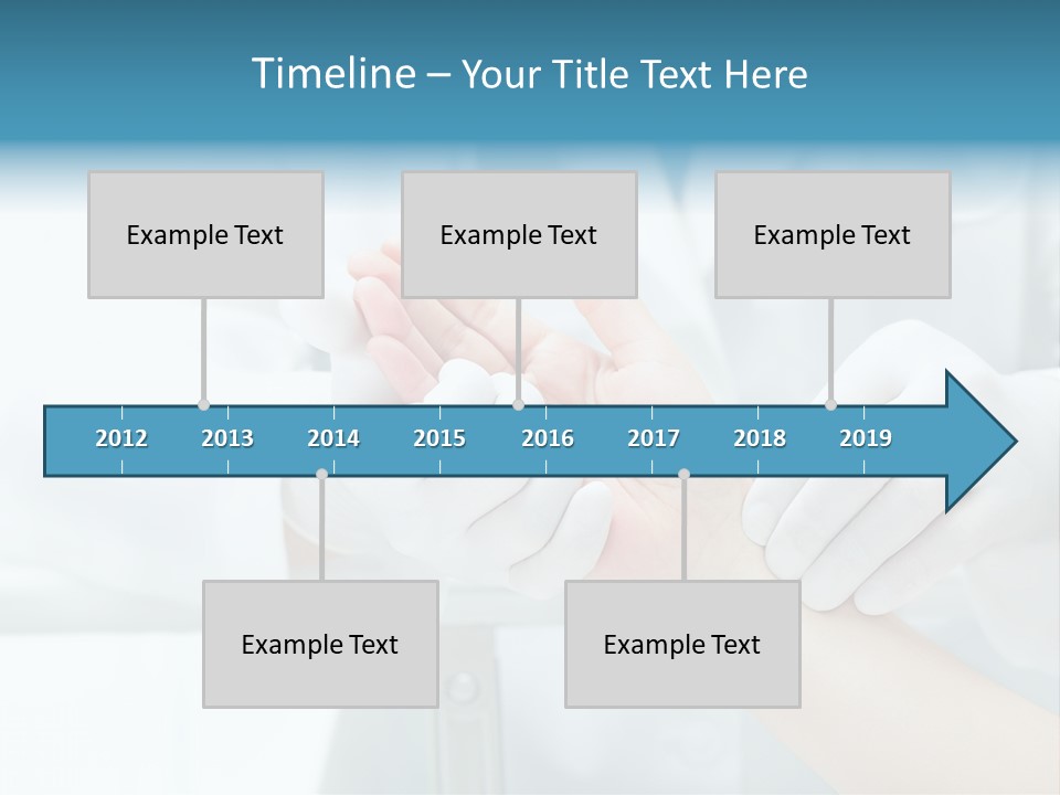 A Doctor Holding A Patient's Hand With A Stethoscope PowerPoint Template