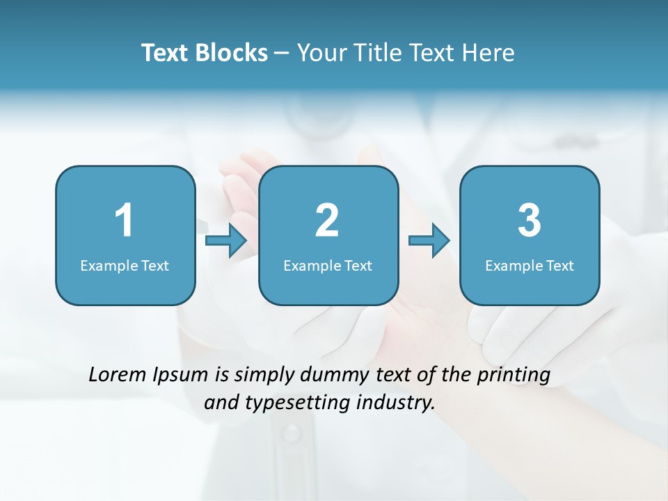 A Doctor Holding A Patient's Hand With A Stethoscope PowerPoint Template