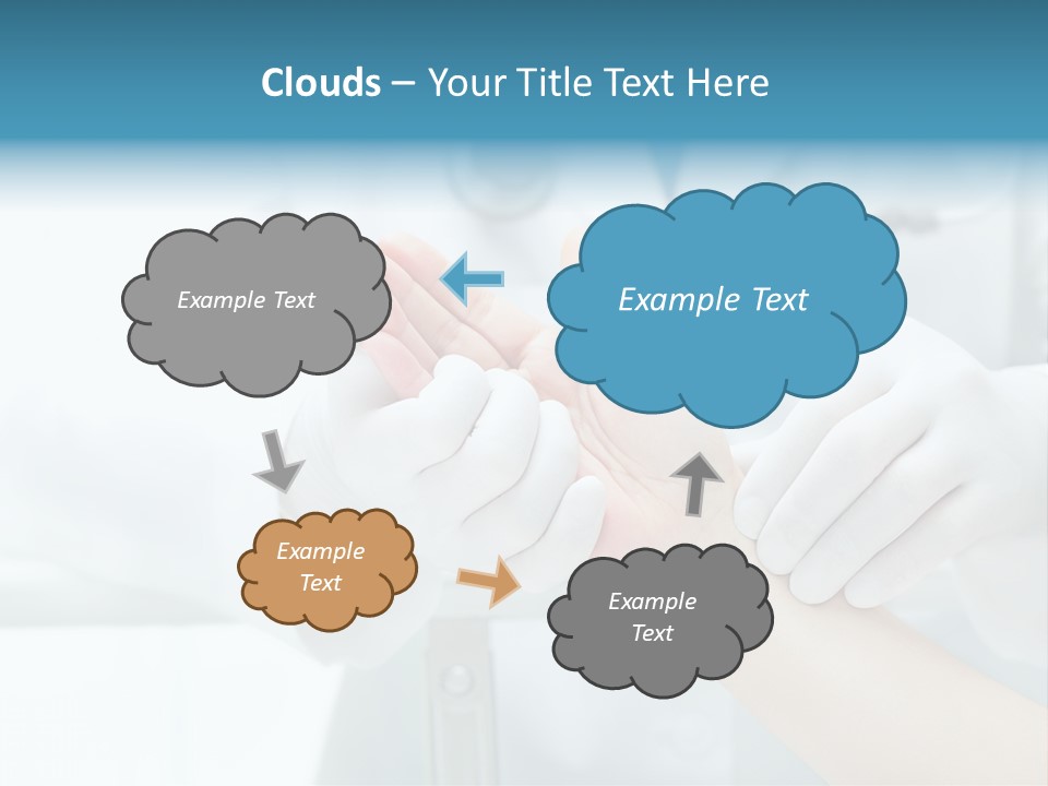 A Doctor Holding A Patient's Hand With A Stethoscope PowerPoint Template