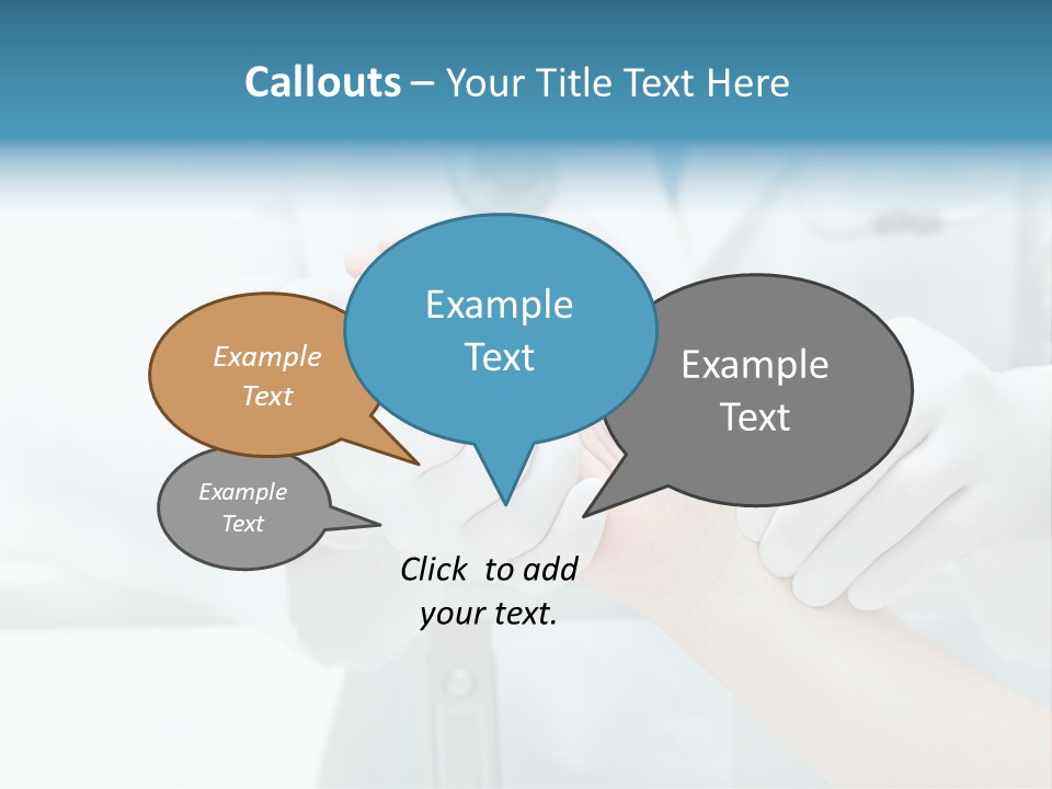 A Doctor Holding A Patient's Hand With A Stethoscope PowerPoint Template
