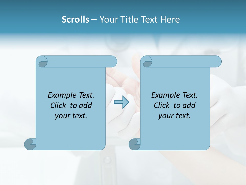 A Doctor Holding A Patient's Hand With A Stethoscope PowerPoint Template