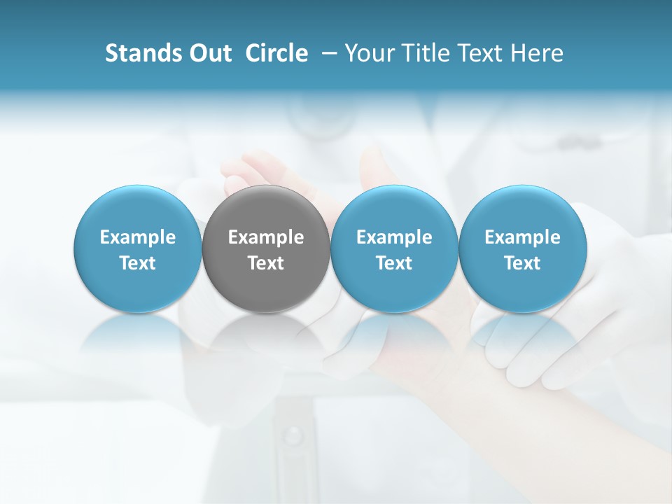 A Doctor Holding A Patient's Hand With A Stethoscope PowerPoint Template