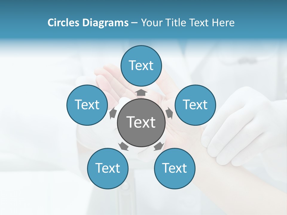 A Doctor Holding A Patient's Hand With A Stethoscope PowerPoint Template