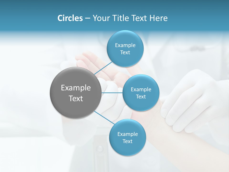 A Doctor Holding A Patient's Hand With A Stethoscope PowerPoint Template