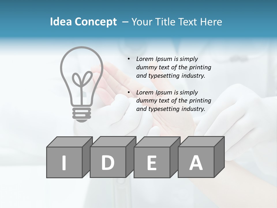 A Doctor Holding A Patient's Hand With A Stethoscope PowerPoint Template