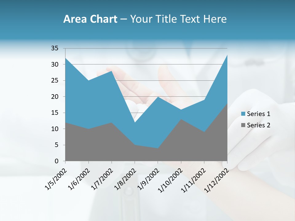 A Doctor Holding A Patient's Hand With A Stethoscope PowerPoint Template