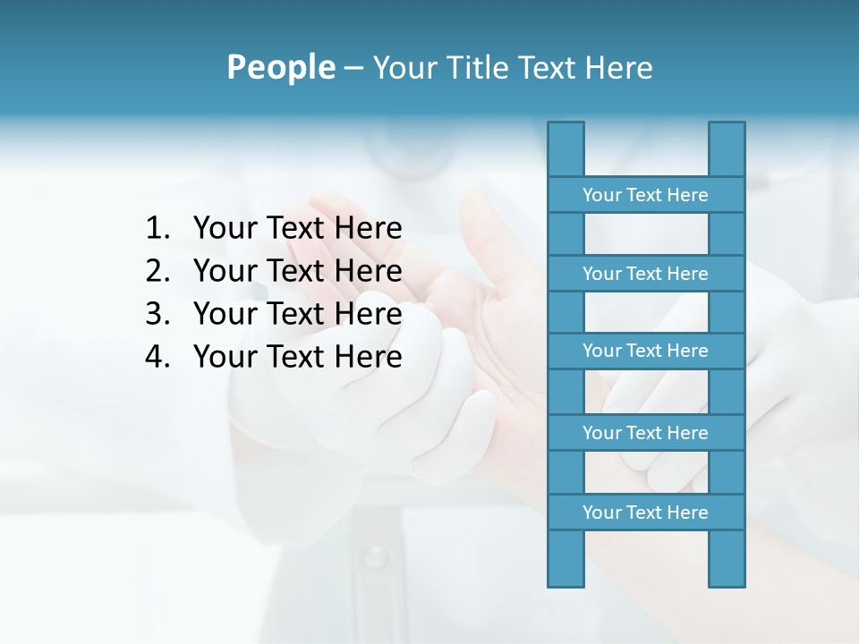 A Doctor Holding A Patient's Hand With A Stethoscope PowerPoint Template