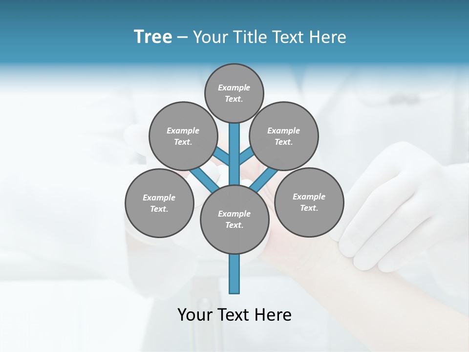 A Doctor Holding A Patient's Hand With A Stethoscope PowerPoint Template