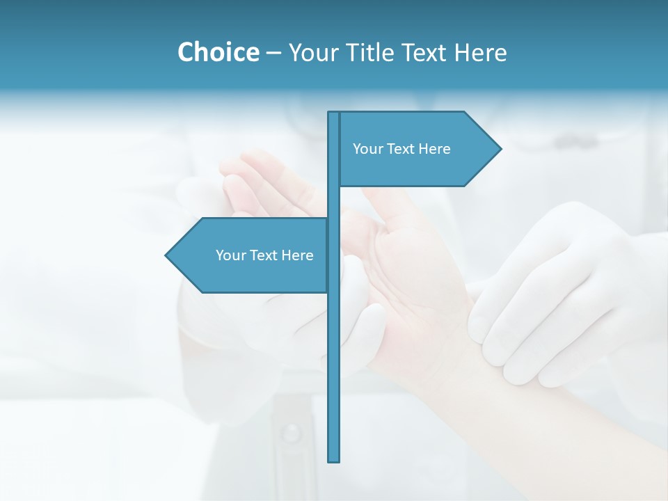 A Doctor Holding A Patient's Hand With A Stethoscope PowerPoint Template