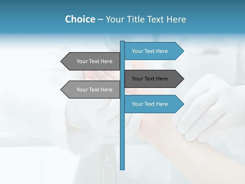 A Doctor Holding A Patient's Hand With A Stethoscope PowerPoint Template