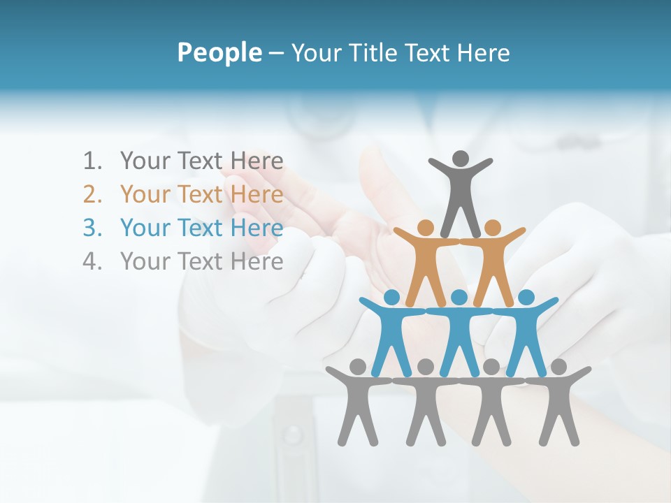 A Doctor Holding A Patient's Hand With A Stethoscope PowerPoint Template