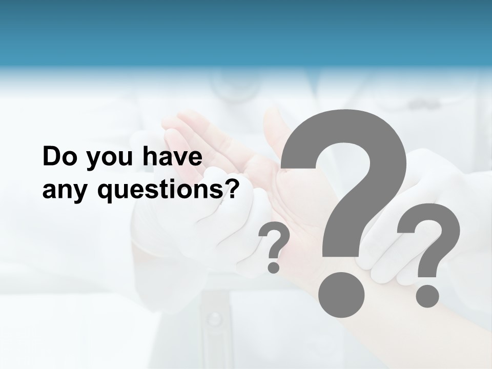 A Doctor Holding A Patient's Hand With A Stethoscope PowerPoint Template