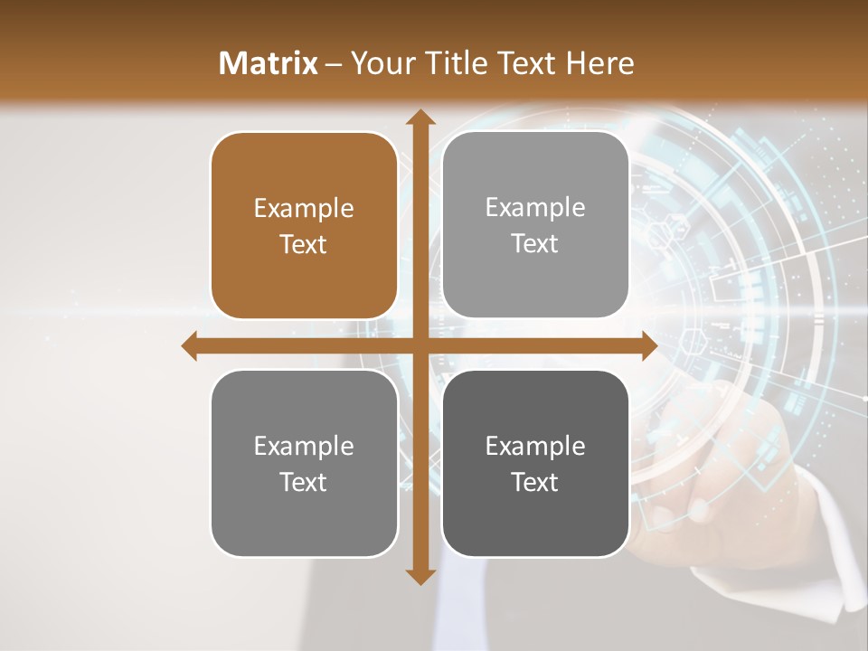 A Man In A Suit Touching A Button On A Touch Screen PowerPoint Template