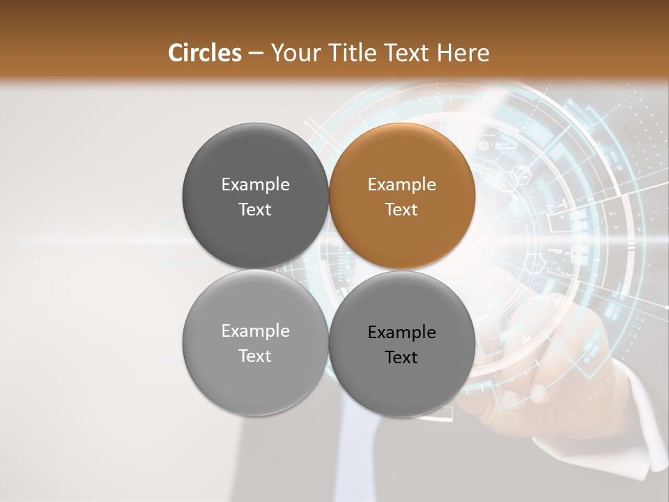 A Man In A Suit Touching A Button On A Touch Screen PowerPoint Template