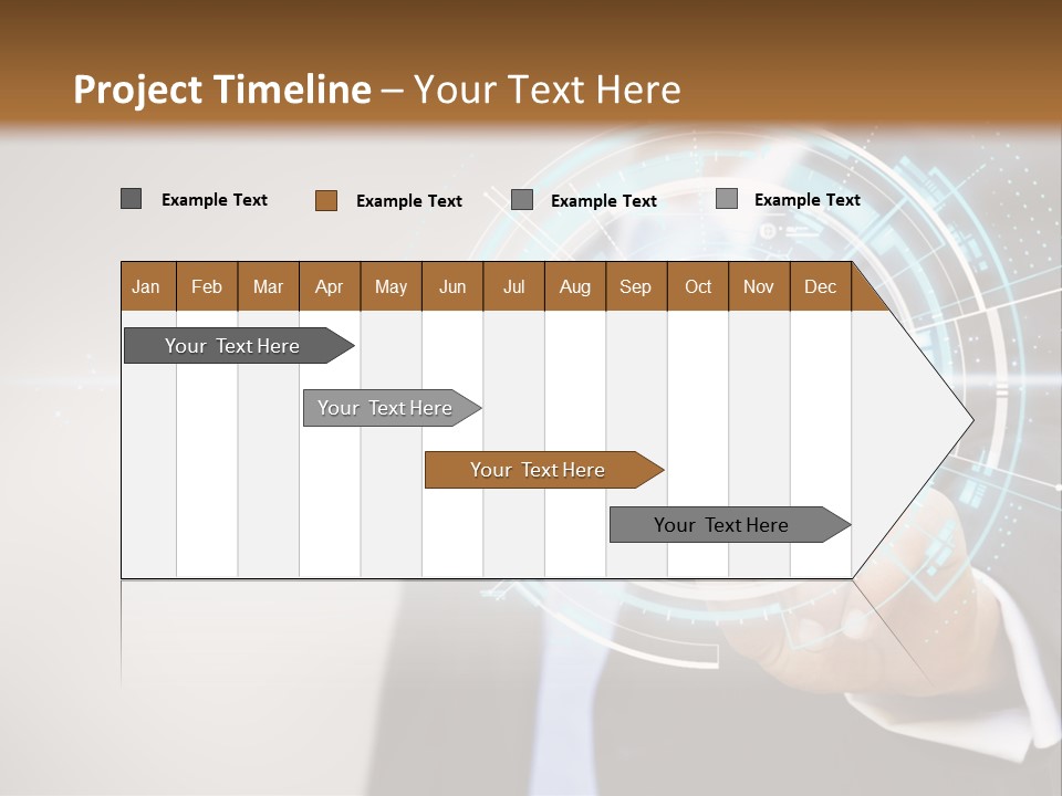 A Man In A Suit Touching A Button On A Touch Screen PowerPoint Template
