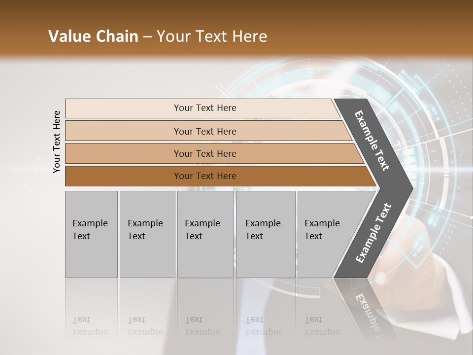 A Man In A Suit Touching A Button On A Touch Screen PowerPoint Template